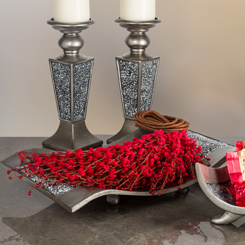 Assiette décorative en résine Schonwerk, argent