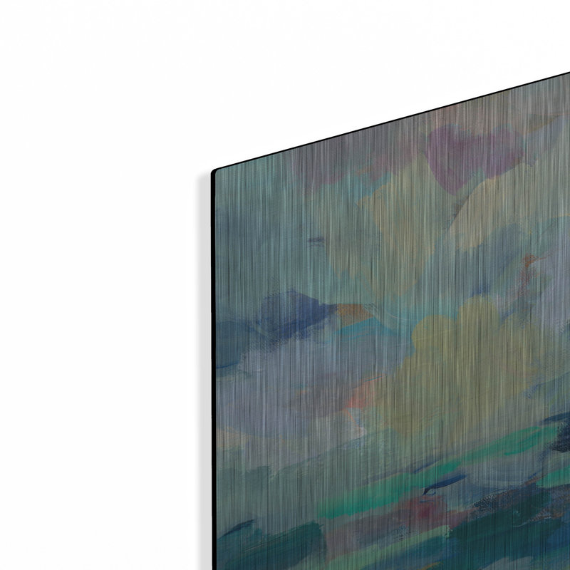 Art mural en métal luxueux «Storm II» par Silvia Vassileva, art mural en métal, 36 po x 36 po, H 12 po x l 12 po