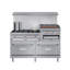 Cuisinière au propane commerciale de 60 po avec plaque chauffante de 24 po et rôtissoire en acier inoxydable (km-crbb60-lp)-119235589