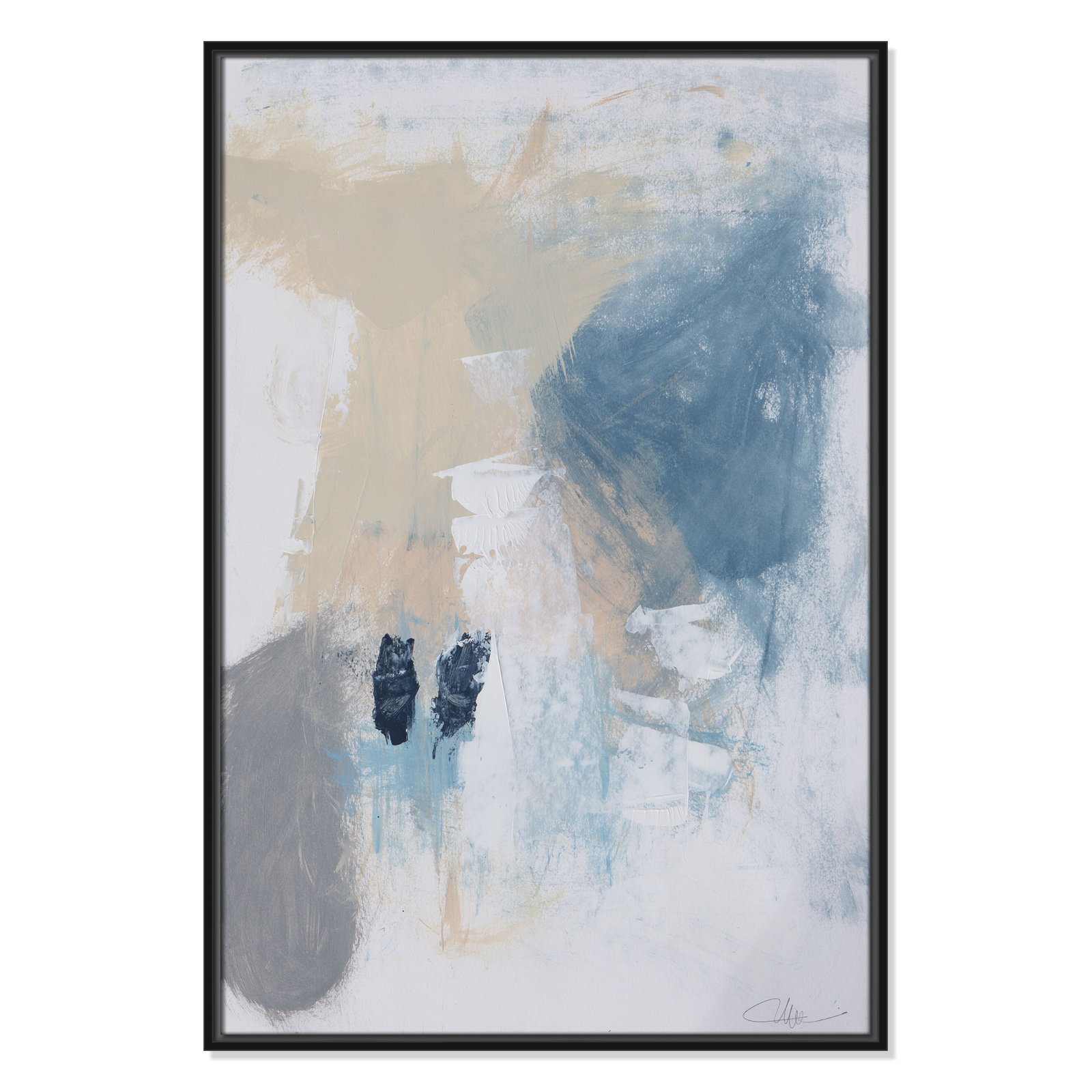 Runa "Coastal Carnival II" Print, Black Floater Framed Canvas, No Mat, 37.5" H x 25.5" W x 2" D