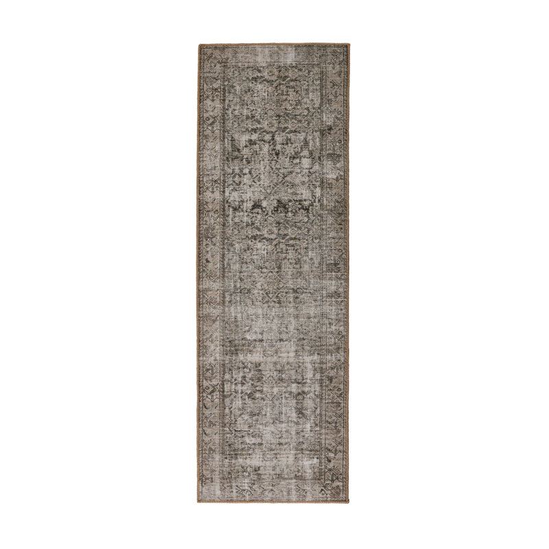Tapis de couloir en jute, Tapis de couloir 2 pi 6 po x 12 pi, Taupe