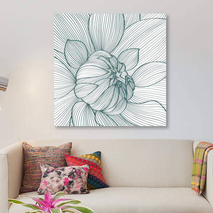 «Myrrhis Odorata I», impression sur toile, H 12 po x l 12 po x P 0,75 po, Toile tendue, Pas de tapis