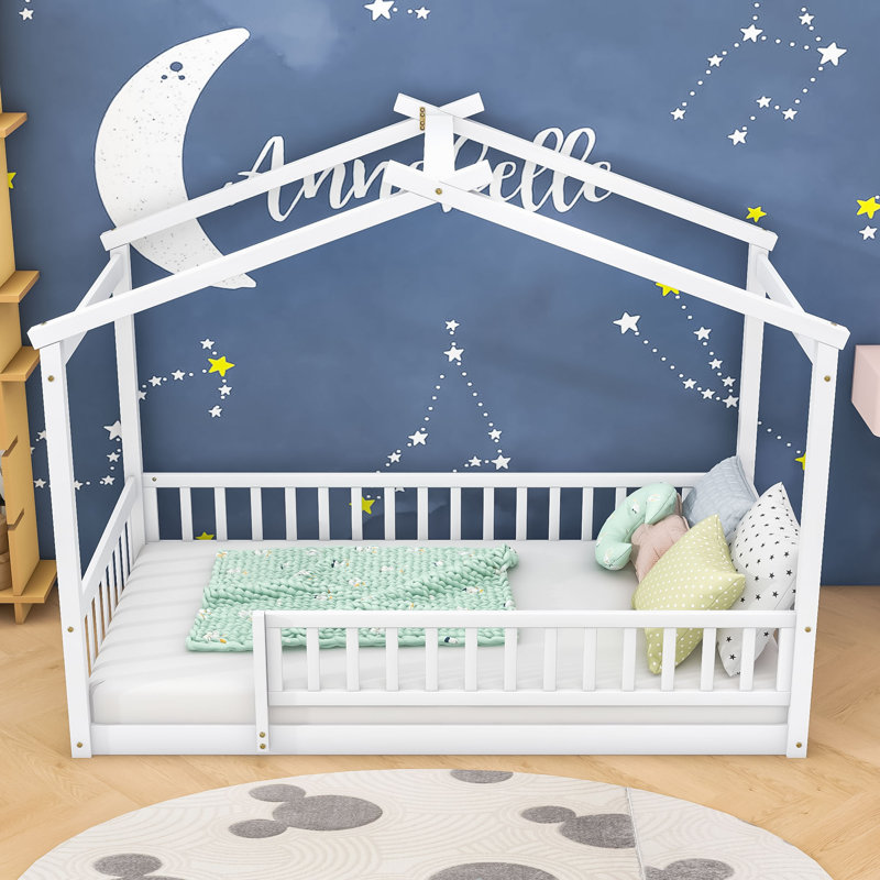 Jerod Kids Full House Bed, White, Full