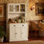 Armoire de cuisine autoportante de 71 po de hauteur blanche-1374619798
