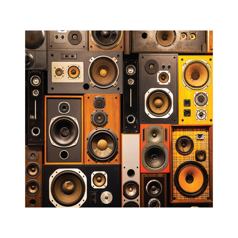 Retro Speakers Backdrop