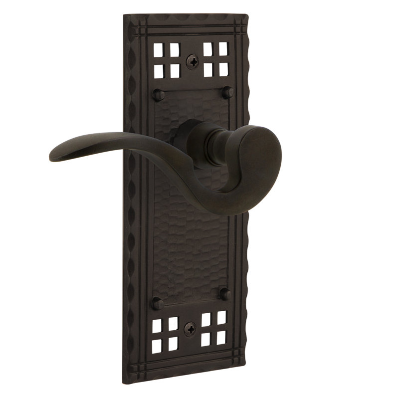 Craftsman Plate Privacy (Bed & Bath) with Manor Lever, 2.75", Oil-Rubbed Bronze