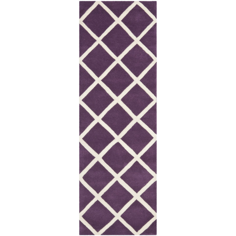 Teresita Hand Tufted Wool Geometric Rug, Runner 2'3" x 7'