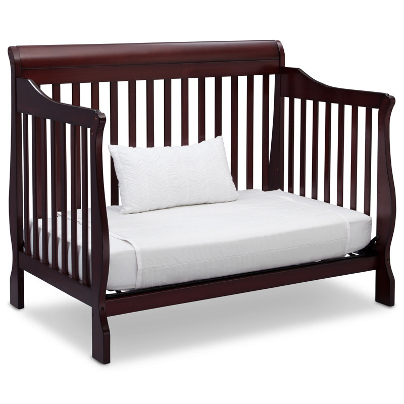 Espresso Cherry Solid Wood Convertible Carter Crib
