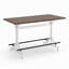 Table haute rectangulaire robuste en métal avec repose-pieds pour cuisine, salle à manger, bar à domicile (1 table seulement)-164658688