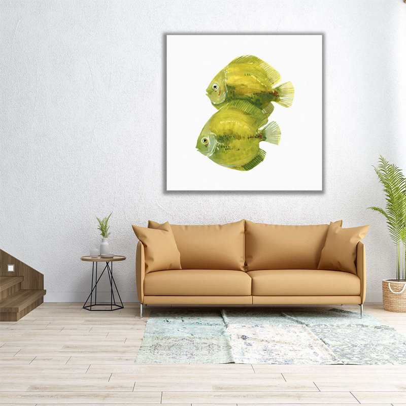 «Discus Fish II», reproduction d'art sur toile, H 12 po x l 12 po