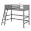 Lit mezzanine simple en bois avec échelle-916055668