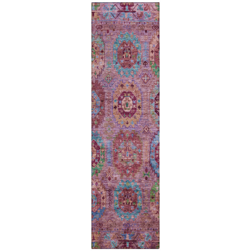 Machine Washable Indoor/Outdoor Lafferty ACN2228 Panel Rug, Runner 2'3" x 7'6"