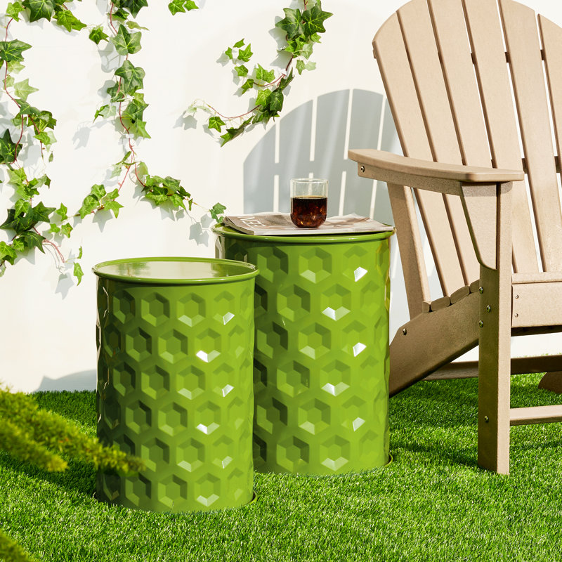 Tabouret de jardin en métal Loiret, Vert