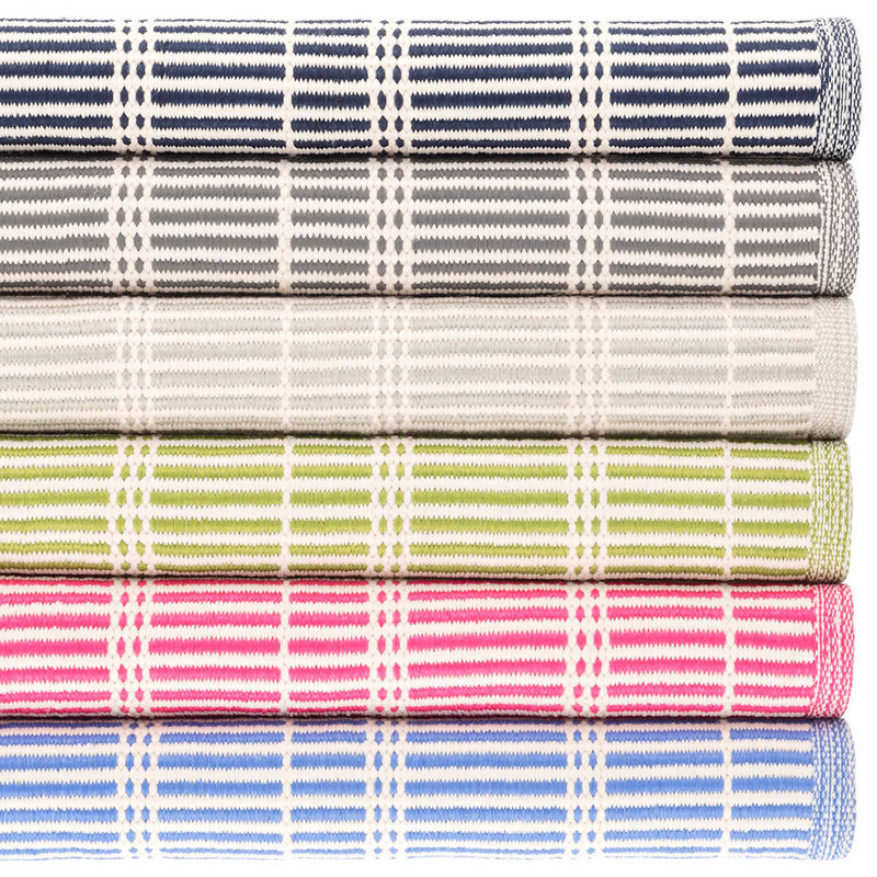 Marlo Striped Hand-Woven Flatweave Platinum Indoor / Outdoor Area Rug, 2x3