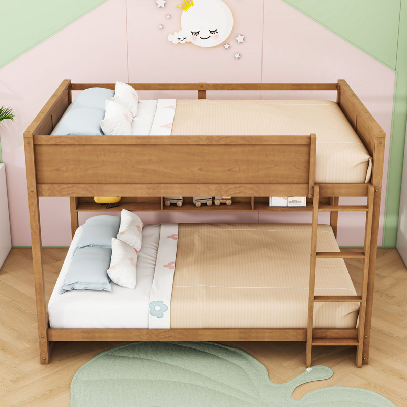 Bunk Bed With Storage Cabinets And Charging Station