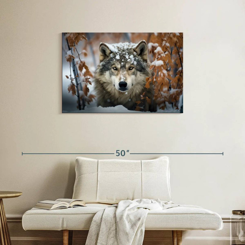 Brampt Gray Wolf In The Snow, 24" H x 36" W
