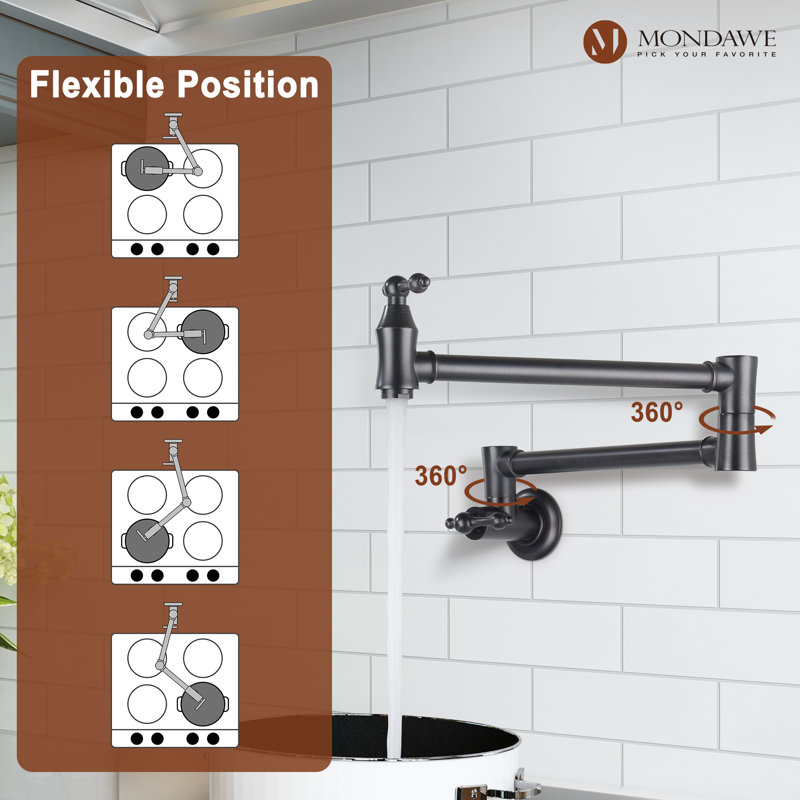 Mondawe Kitchen Faucet, Matte Black