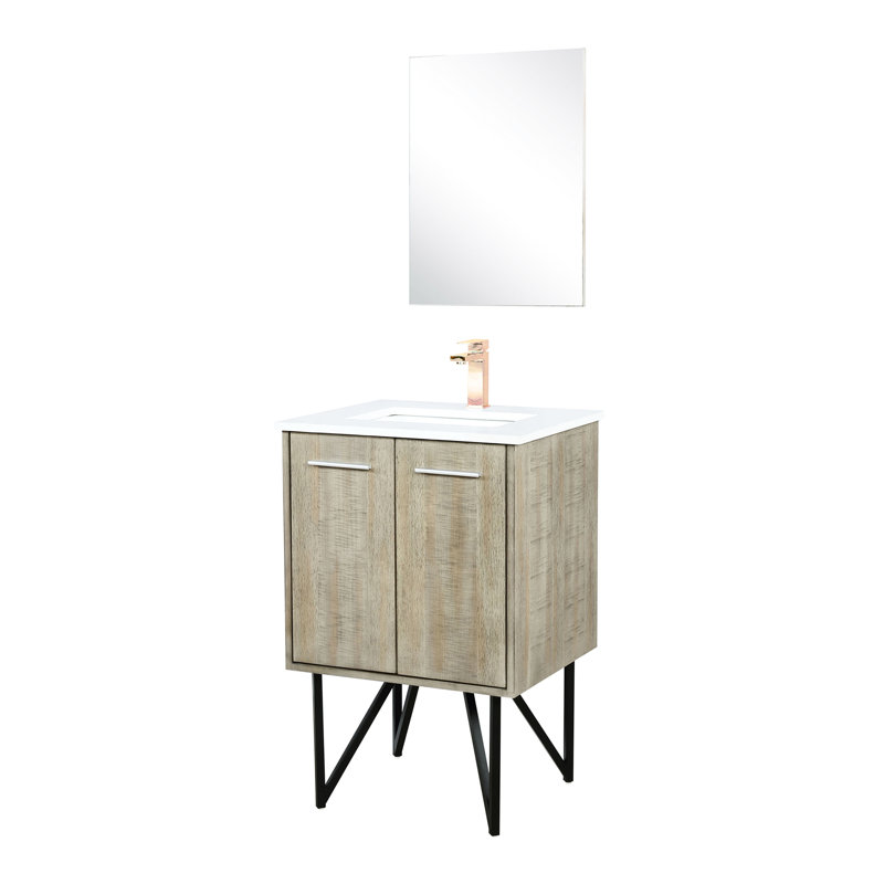 24 po L x P 20 po, meuble-lavabo de salle de bain rustique, comptoir en marbre de culture, robinet or rose - comptoir à teinture et égratignure 18, surface incluse