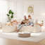 3 Seater Corduroy Sofa & Chaise-2081775883