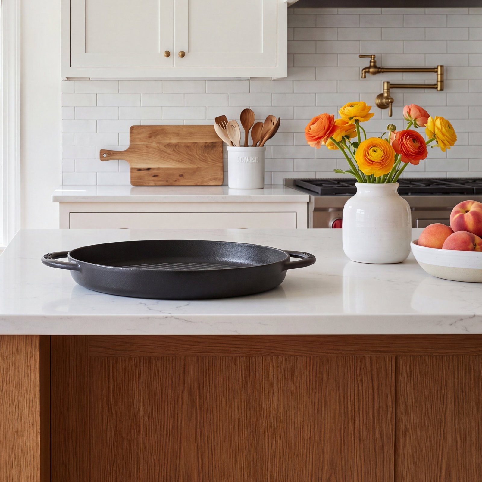 Cast Iron 10" Pure Grill Pan, Black Matte
