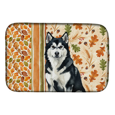 Alaskan Malamute Heirloom Fall Dish Drying Mat