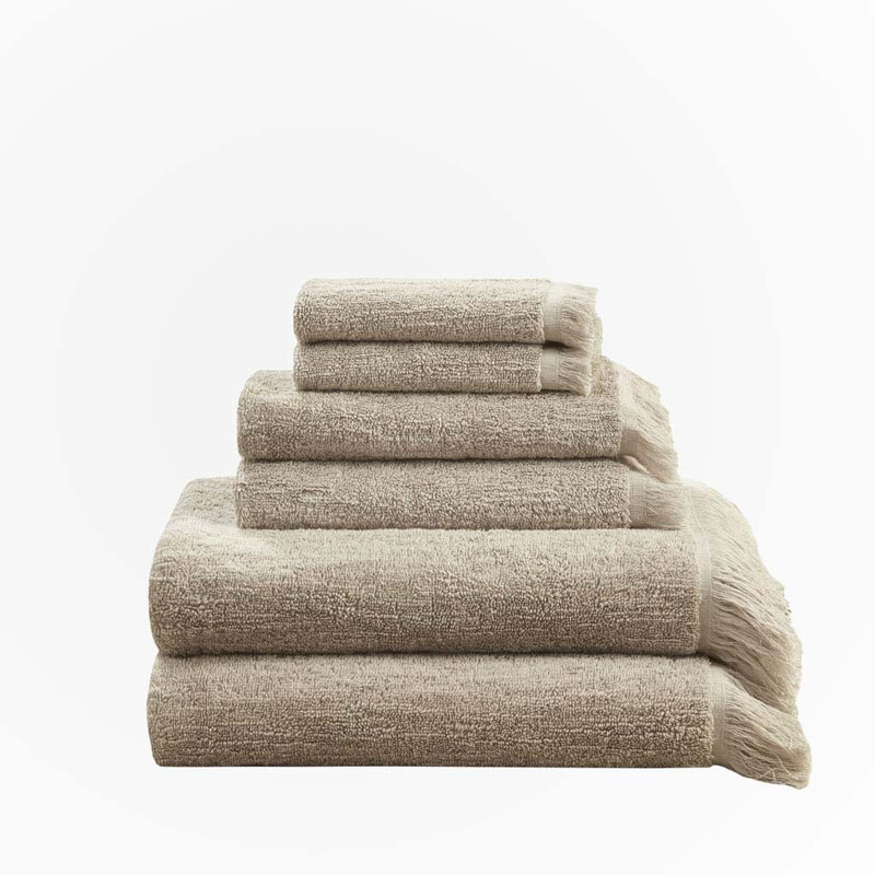 Kittanning Plush Mulit-Size Set, Taupe, 6 Piece Towel Set