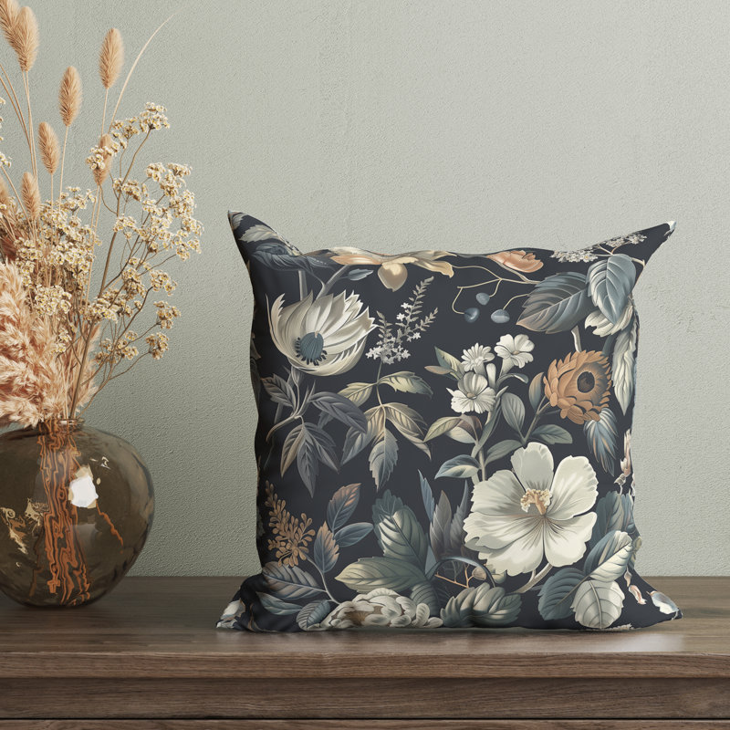 Housse de coussin réversible à motif floral Gwendolyn, H 18 po x l 18 po
