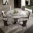Simple Metal Microlite Round Dining Tables-104063288