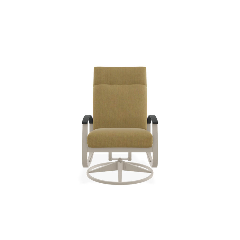 Belle Isle Outdoor Rocker Chair, Canvas Heather Beige Sunbrella® Canvas, Gloss White, Classic Graphite P30