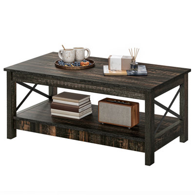O'Kean 39" Rectangular Coffee Table with Storage For Living Room