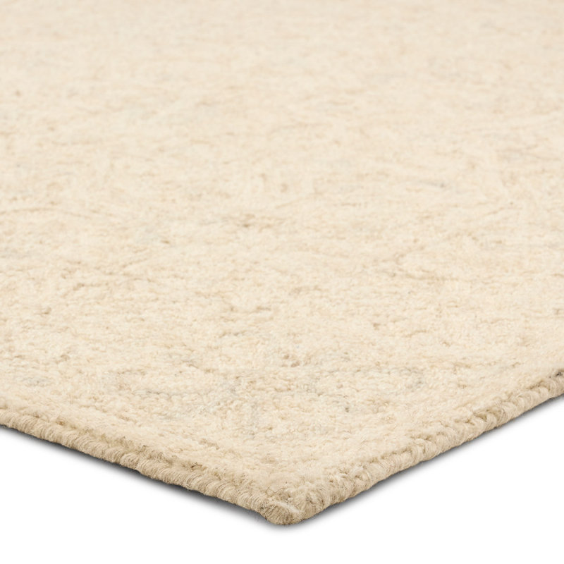 Tapis brun clair en laine touffeté à la main Cowan, Rectangle de 5 pi x 8 pi