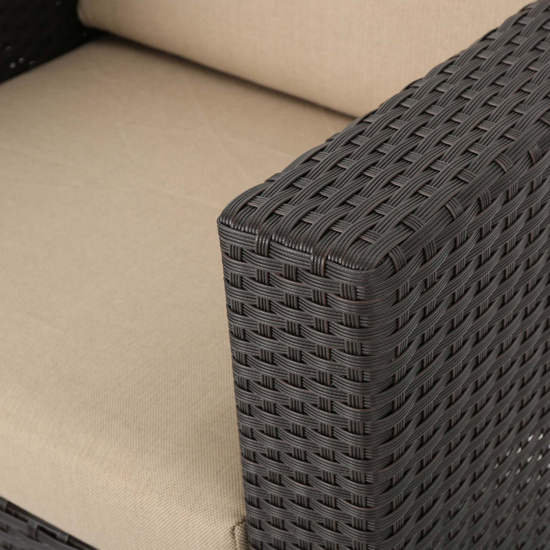 CHAISE PUERTA CLUB MP1, Coussin beige / structure brune