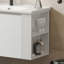 Meuble-lavabo mural polyvalent avec plusieurs caractéristiques fonctionnelles