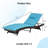 Outdoor Wicker Long Reclining Chair Set Of 2 , Wicker Reclining Lounge Chair Lawn Sunbathing Chairs Recliner Up To 150°  Beach Poolside Garden-581967581