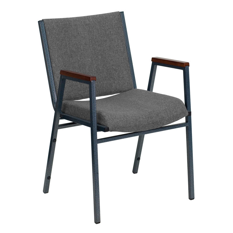 Chaise empilable robuste avec accoudoirs Aliya, gris