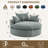 Oversized Barrel Chair – Corduroy, Compression-Molded Foam, Swivel-539385113