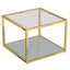 Harrie Glass Top Coffee Table-66151015-66151016