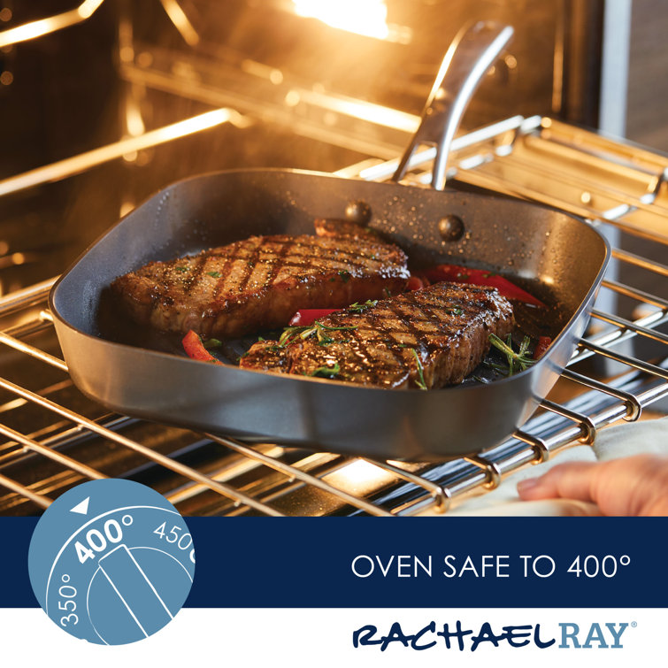 Rachael Ray Hard-Anodized Nonstick 11-inch Deep Square Grill Pan