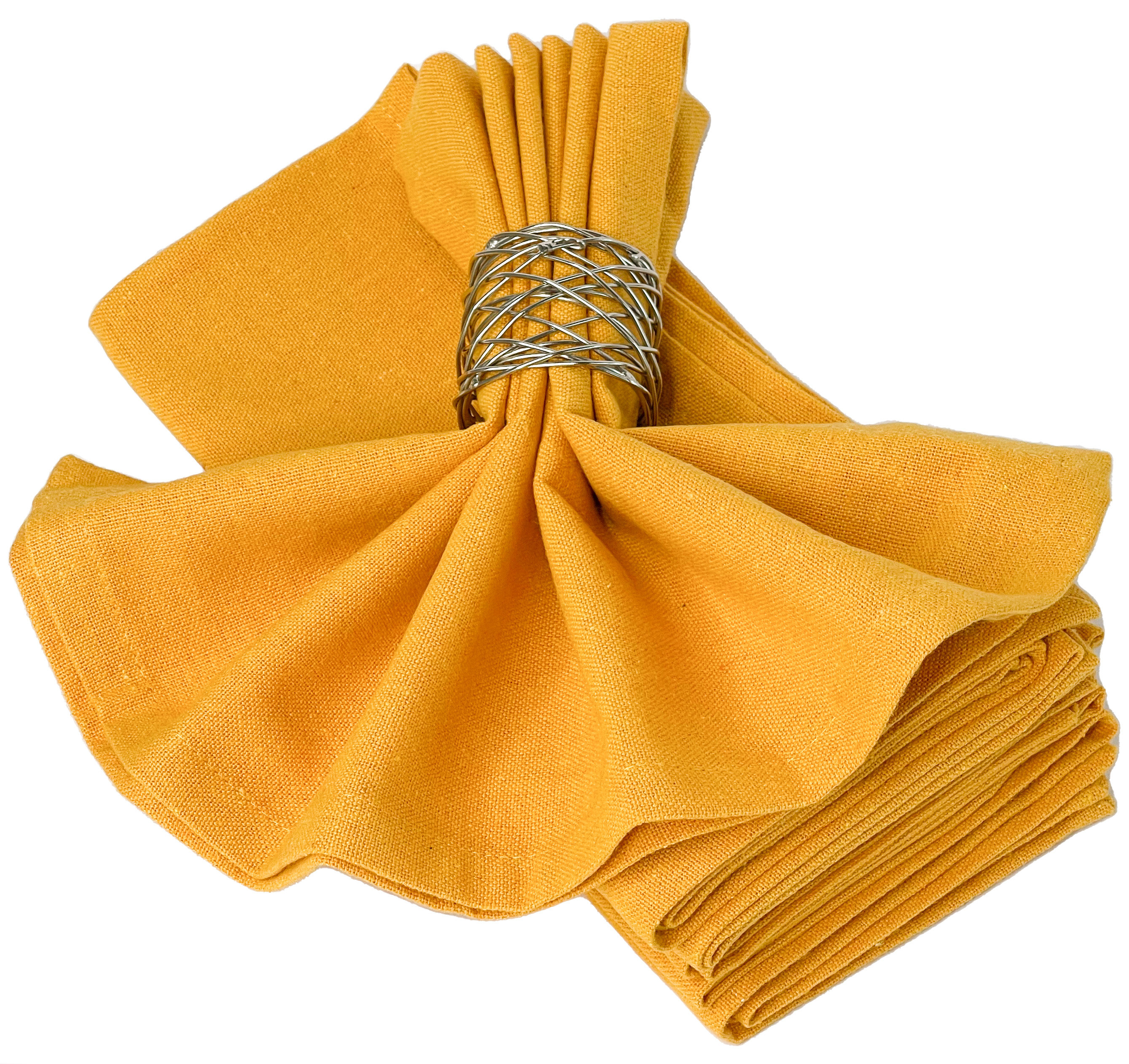 Cotton Dinner Napkin 18X18 Inch Mustard, Everyday Napkins, Cotton Napkins,  Weddi