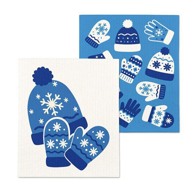 Mitts & Hats Dishcloths. Set Of 2