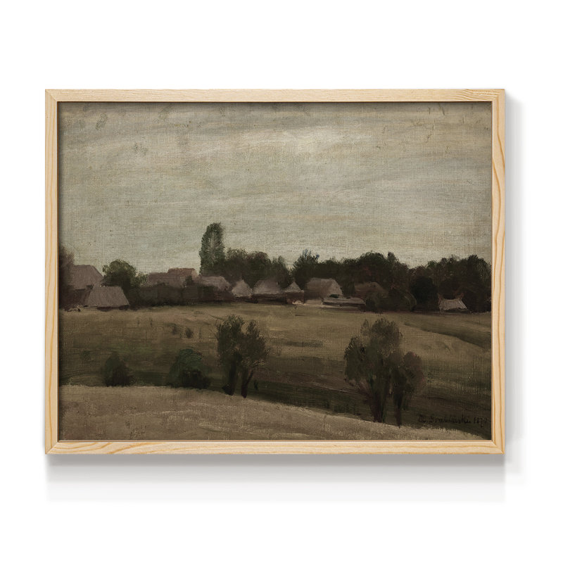 Paysages rétro-CDLxxx - reproduction encadrée - réversible, H 22 po x l 28 po, Naturel