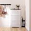 Armoire à chaussures moderne à tiroirs rabattables - rangement ventilé, plateau décoratif, rangement compact pour vestibule