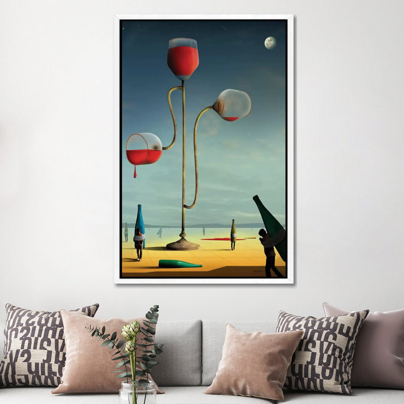As Três Taças (the Three Cups) 1 Piece Wall Art on Canvas, 152.5 cm H x 101.5 cm W, White Framed