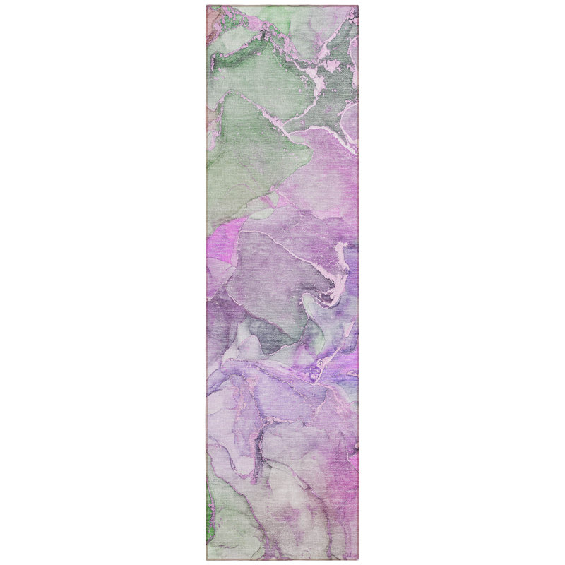 Kyrie Washable Abstract Indoor / Outdoor Rug, Runner 2'3" x 7'6"