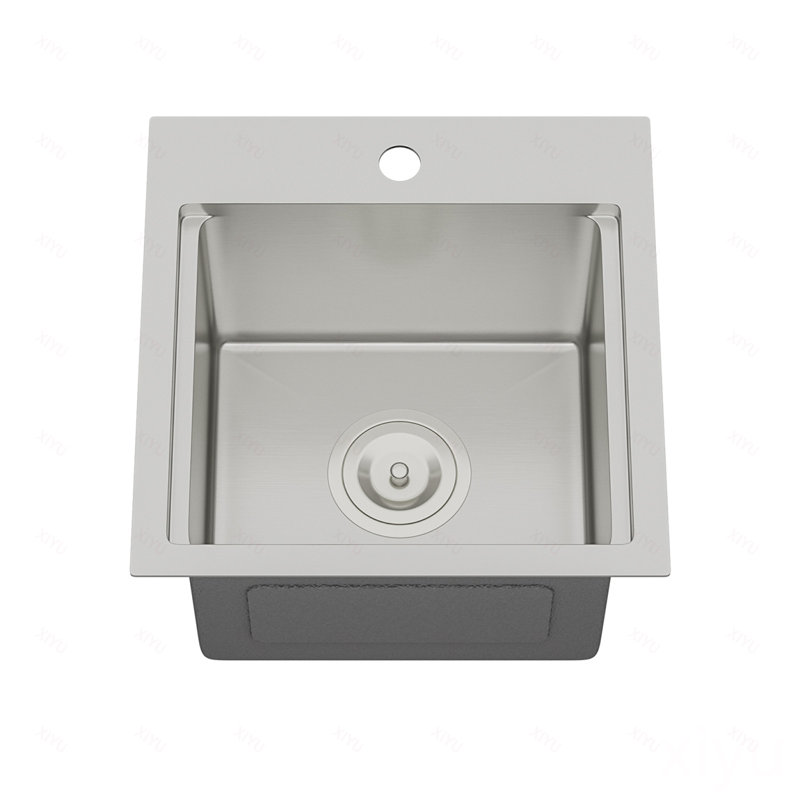 Évier de cuisine encastré 15 po 15 po x 15 po x 9 po en acier inoxydable