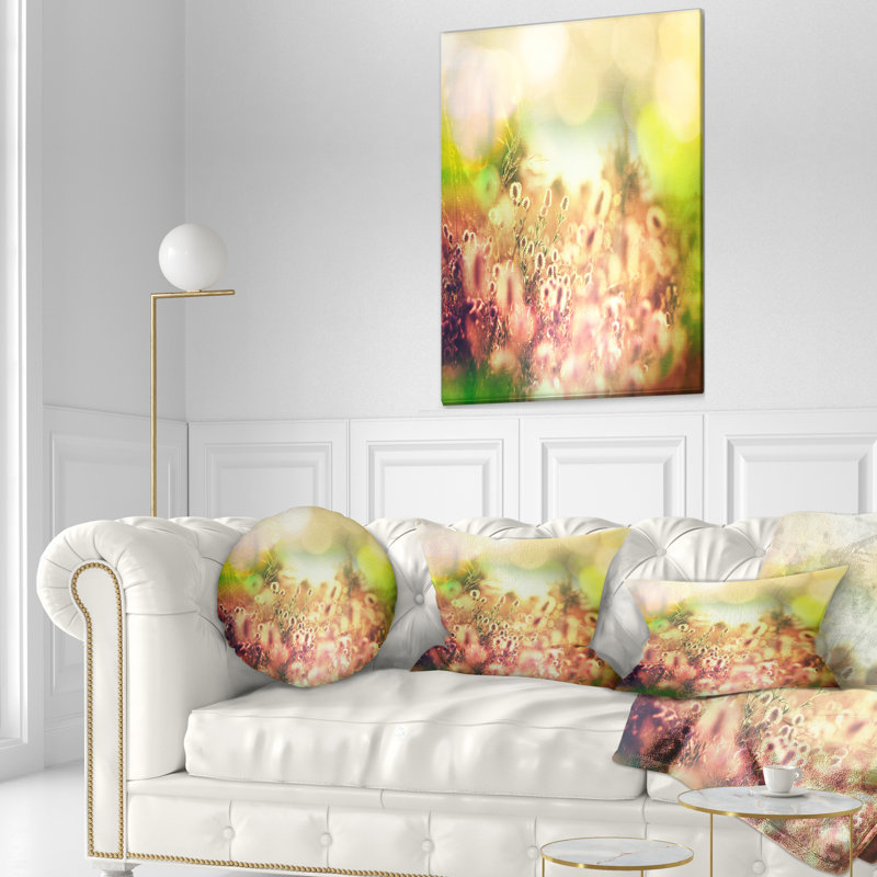 Cute Summer Flowers on Meadow - Floral Printed Throw Pillow