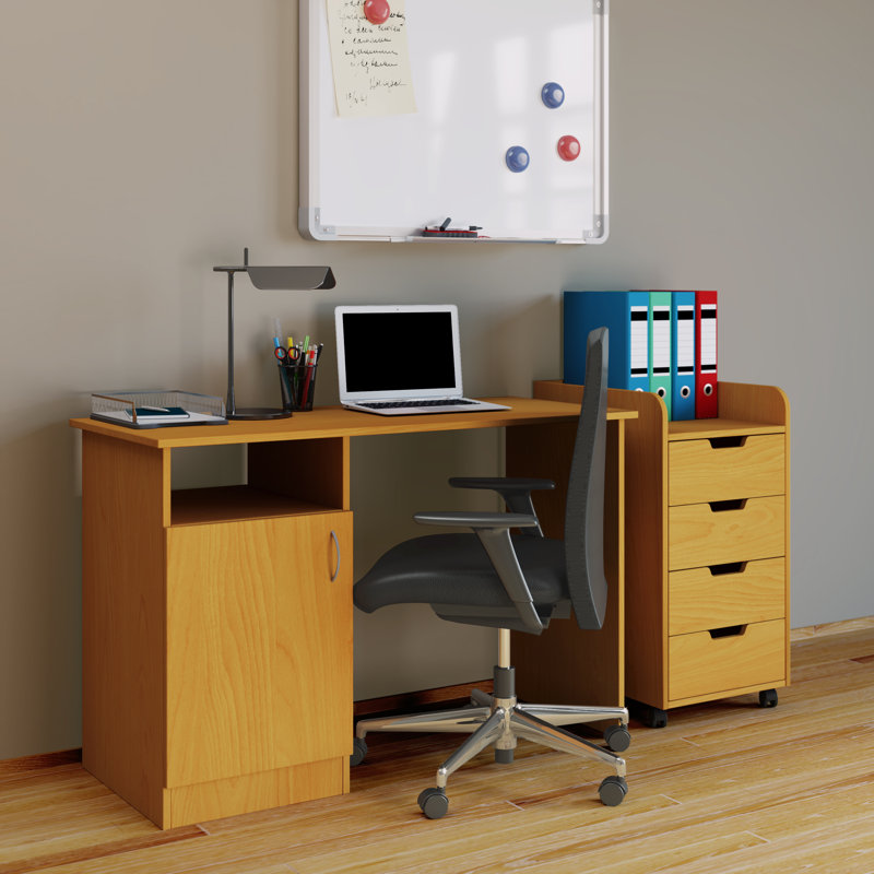 Fordham 40 cm W 4 -Drawer Solid Wood Filing Cabinet, Light brown
