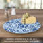 Plateau tournant peint en verre trempé peint de 4 mm de diamètre bleu 13 po-127418311