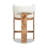 Rosalva 26.5" Burl Upholstered Barrel Back Counter Height Bar Stool