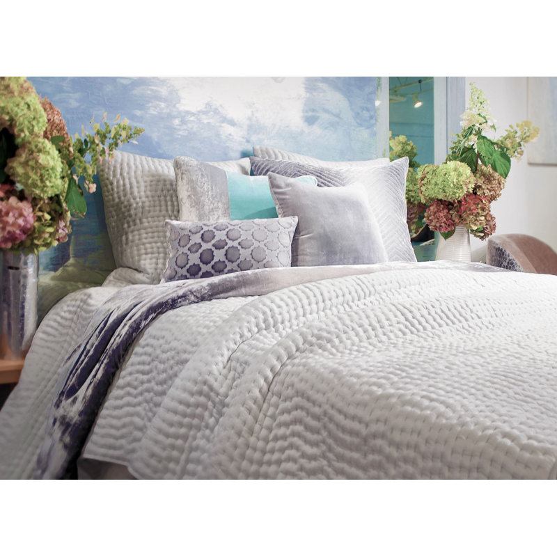 Square Pillow Cover & Insert, Silver, Square 26"